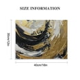 thumbnail image 3 of Orinice Black and Gold Abstract Canvas Wall Art Black Texture Painting Black and White Abstract Wall Art Stroke Wall Art Print Modern Abstract Artwork Black White Gray Gold Abstract Wall Art  16x12in, 3 of 6