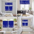 thumbnail image 6 of Blue Botanical Kitchen Curtains Sets for Windows 36 Inch Length, Farmhouse Spring Summer Flower Rod Pocket Window Treatments Tier Curtains and Valances Set for Bedroom/Bathroom, 6 of 8
