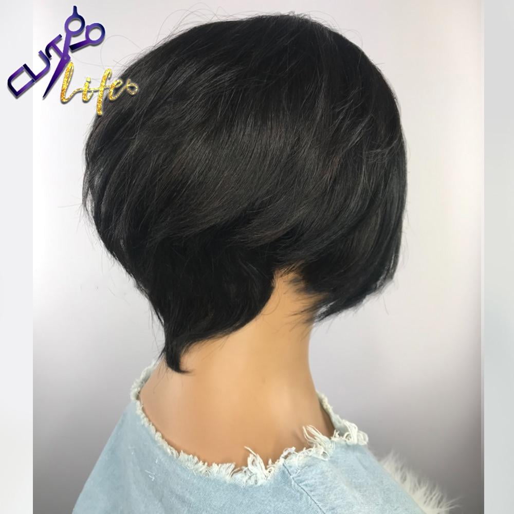 Bob Pixie Human Hair Wig With Bang