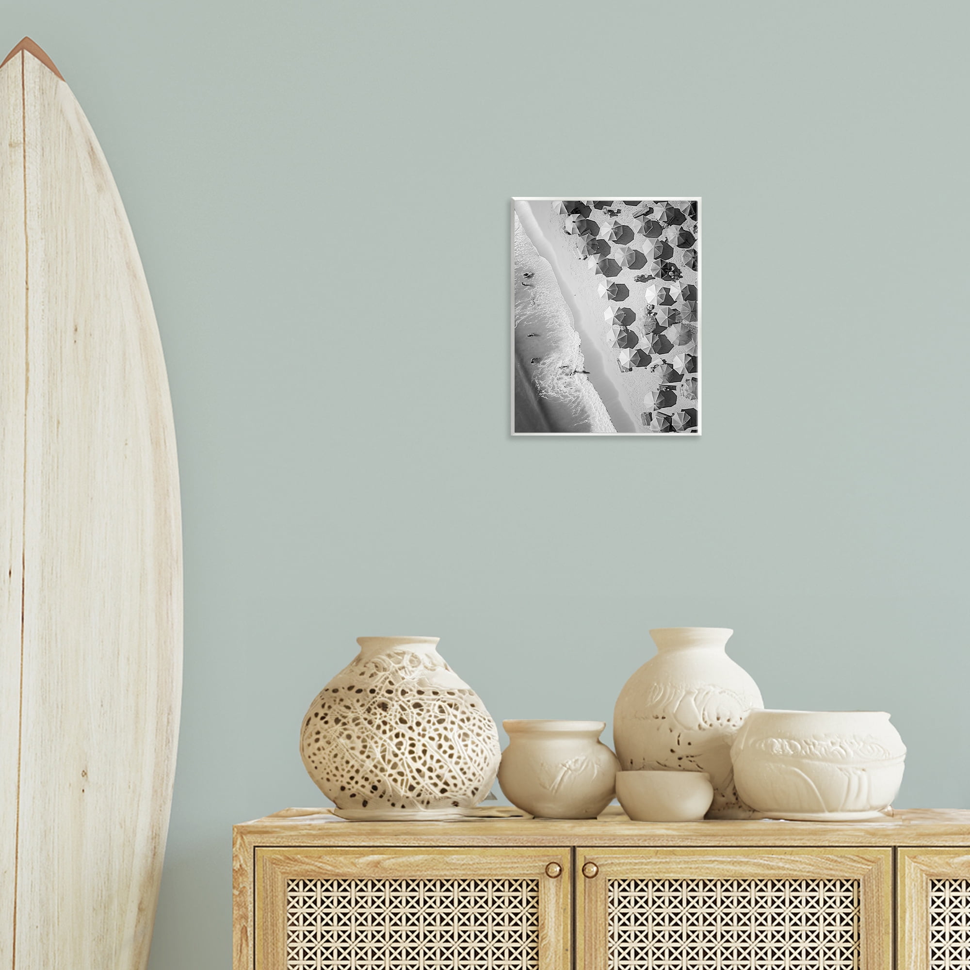 Stupell Industries Aerial View Beach People Photography Unframed Art Print Wall Art, 11 x 14