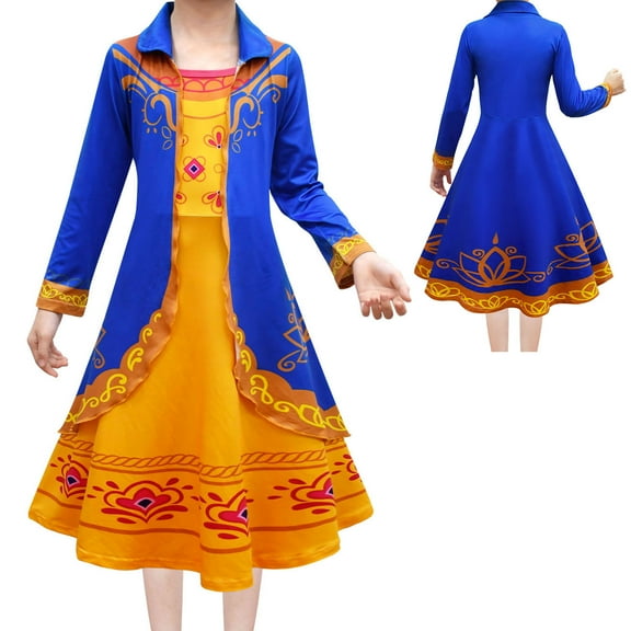 Girls Detective Costume Dress Halloween Cosplay Long Princess Dress