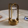 thumbnail image 1 of Lámpara de mesa inalámbrica LED con atenuación táctil recargable para adornos al aire libre (dorado), 1 of 5