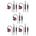 thumbnail image 1 of Tholdsy Auriculares con cable Conector de cable TPE de 3,5 mm Cubierta de silicona Auriculares internos Llamadas de voz Auriculares con rojo 5piezas, 1 of 6