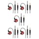 thumbnail image 1 of Tholdsy Auriculares con cable Conector de cable TPE de 3,5 mm Cubierta de silicona Auriculares internos Llamadas de voz Auriculares con rojo 5piezas, 1 of 6