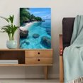 thumbnail image 5 of Qisvanset 12x16 Inch 2D Flat Framed Canvas Art, Maldives Tropical Paradise Seascape Panoramic Nature Home Wall Decor, 5 of 5