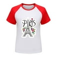 thumbnail image 4 of FhsagQ The 7th Of July Men's and Women's Wear City Tourism Commemorative Print Raglan Sleeve Color Block Short Sleeve T Shirt Girls Spring T shirts Size 8-10 under 20 Spring Red 7-8 Years, 4 of 4