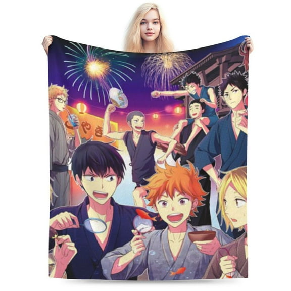 Haikyu Blanket, Anime Throw Blanket For Bed Sofa Couch, Super Soft Flannel Blanket For Bedroom Livingroom, 40"X30"