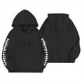 thumbnail image 3 of SonxaHe Girl Hooded Sweatshirts Baseball Print Long Sleeve Loose Fall and Winter Casual Hoodies Black,Sized 12-18 M, 3 of 3