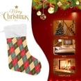 thumbnail image 4 of Coolnut Vintage Argyle Christmas Stockings 1PCS,Big Xmas Stockings Gift Decorations and Party Supplies,Used for Fireplace Decoration Socks Christmas Tree Decoration, 4 of 7