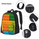 thumbnail image 3 of Disketp Colorful Building Blocks Mochila Estampada de Gran Capacidad con Lonchera y Estuche, Set de 3 Piezas para Estudiantes, 3 of 7