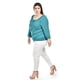 thumbnail image 2 of Blusa con detalle de borlas Roman Fashion /Tallas Extras, 225 (Verde) verde 38, 2 of 5