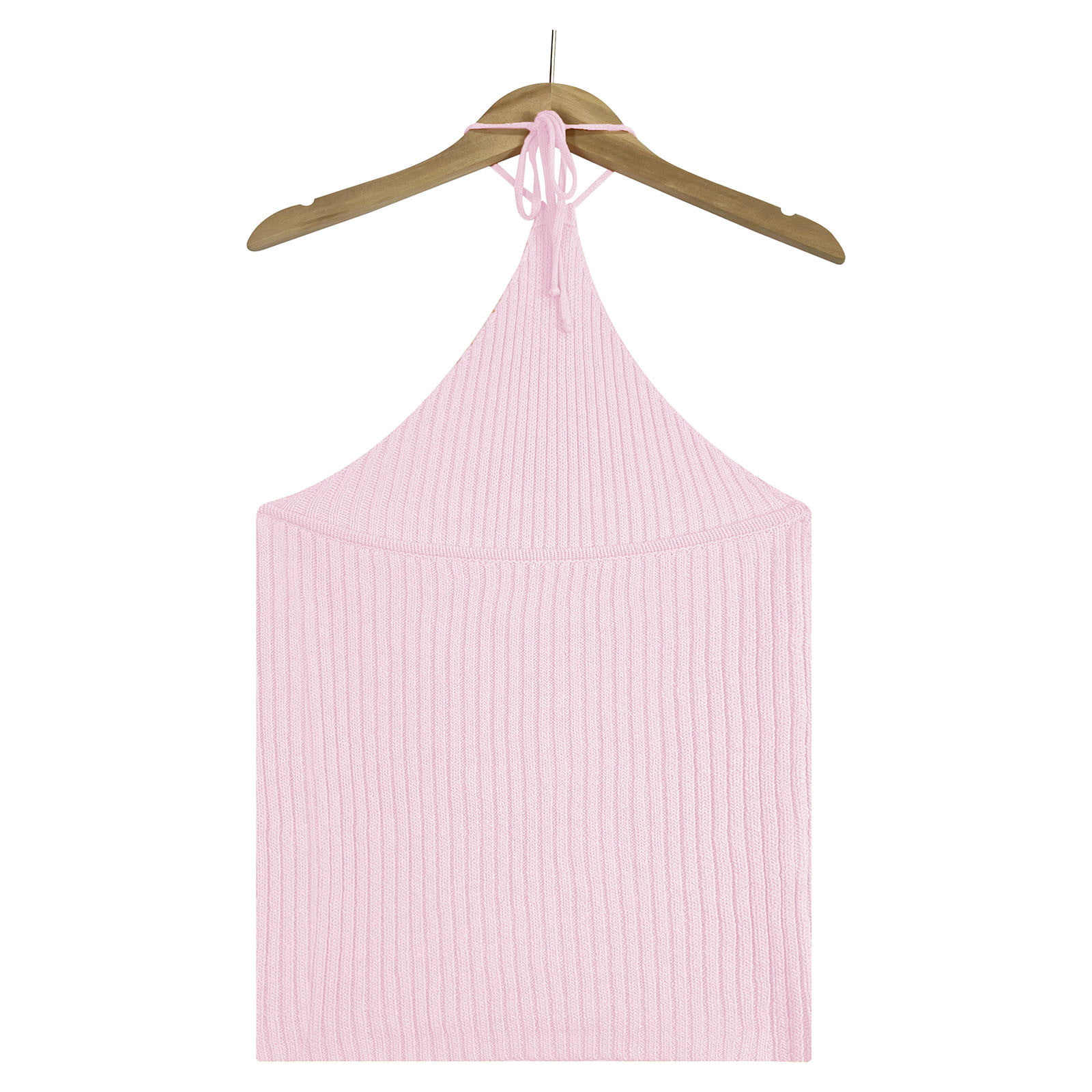 Hanging Neck Sexy Low Chest Big Bust Knitting Fashion Candy Color Stripe  Backless Vest Sling Tops Camis Tank (Color : Pink, Size : Small) :  : Clothing, Shoes & Accessories