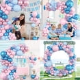 thumbnail image 6 of 153pcs Pink Blue Balloon Garland Arch Kit, Different Sizes 18 12 10 5 inch Metallic Pink Blue Latex Confetti Balloons for Boy Girl Gender Reveal Neutral Baby Shower Birthday Party Decoration, 6 of 7