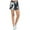 Tie Dye Black White, variant on Women's Comfy Cuffed Elastic Waist Drawstring Pocketed Lightweight Short