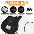 thumbnail image 4 of ZenSports 30-Inch Kids Electric Guitar 3/4 Size Beginner’s Guitar W/Amp & Accessories Pack, Right-Handed Black, 4 of 11
