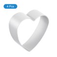 thumbnail image 3 of 4pcs Metal Cookie Cutters Set, Aluminum Alloy Heart Shaped Cookie Cutter for Homemade Cookie Bread Fondant, Silver, 3 of 5