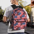 thumbnail image 5 of Yield America Flags1 Print Backpack for Women Men, Lightweight Casual Travel Daypack, Classic Basic College Backpack, Middle School Bag, 5 of 5