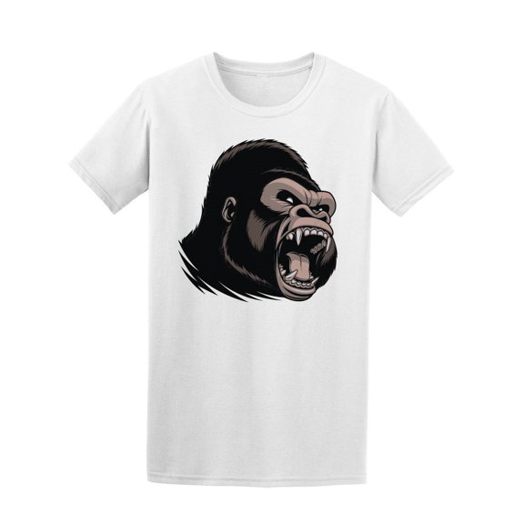 Ferocious Gorilla Screaming Tee Men's -Image by Shutterstock