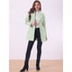 thumbnail image 2 of Abrigo de Botones con Cuello Chal Allegra K Largo de Invierno de Un Solo Pecho con Bolsillos Verde XS, 2 of 6