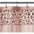 thumbnail image 3 of Zahari Home 13pc Sinatra Bathroom Shower Curtain Set Blush Shower Curtain & 12 Shower Curtain Hooks Luxury Fabric Shower Curtain Unique Design Bling Blush Shower Curtain Set, 3 of 4