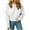 White#①, variant on qucoqpe Women's Short Cropped Sweatshirt Soft Fleece Round Neck Long Sleeve Casual Pullover Solid Color Loose Fit Top
