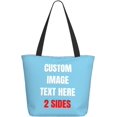 thumbnail image 1 of Custom Tote Bag With Logo Photo, Custom Bag, Personalized Shopping Bags Reusable Grocery Bags Bulk For Work Travel Gifts, 1 of 8
