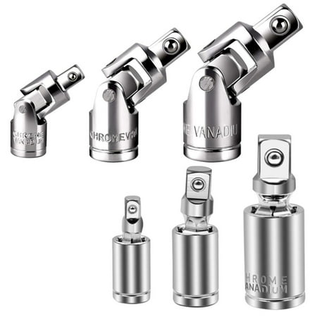 

Universal Joint Set Ratchet Angle Extension Bar Socket Adapter Manual and Pneumatic Bendable Adapter Socket Tools 6Pcs
