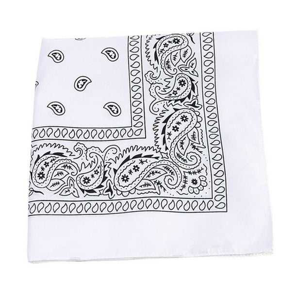 Moda Hip Hop Paisley Bandana Deportes Pañuelo cuadrado para hombres Estampado multicolor Pañuelo Punk Rock Accesorios para el cabello Sombreros Almacenamiento y organización del hogar blanco Bearachild HA5742-09