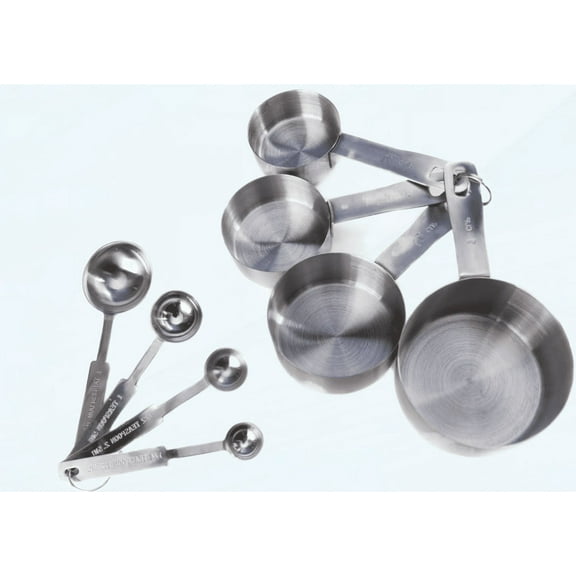 Stainless Steel 4pcs Measuring Cups and Spoons Combo Set