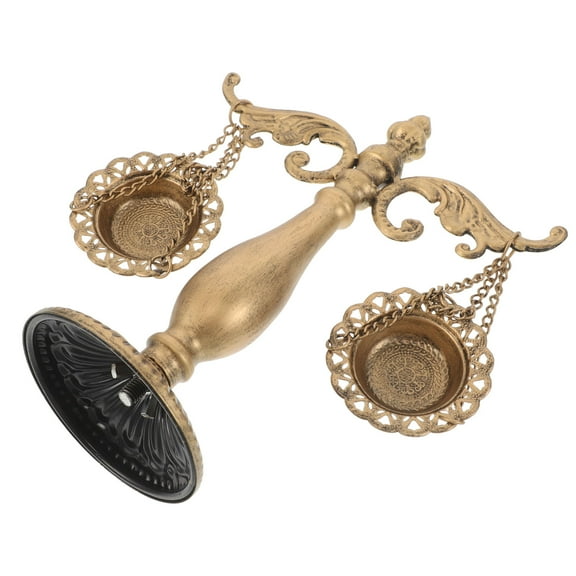 OULII Elegant Golden Iron Libra Balance Scale Decorative Ornament for Home and Office Décor, Stylish and