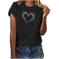 thumbnail image 4 of TaTaai Women's Love Theme T-Shirt, Sweet Valentine's Day Apparel, Cozy Everyday Round Neck Blouse Gift, 4 of 6