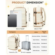 Lightweight Backpack Women, Men Carry On Backpack,Hiking Backpack Waterproof Outdoor Sports Casual Daypack Airplane Approved Backpack Student School Bag Beige Brown