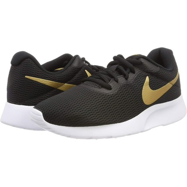 Nike tanjun mens black and sales gold