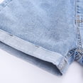 thumbnail image 6 of OGLCCG 3 Pack Girls Jean Shorts Kids High Waist Athletic Denim Shorts with Pockets Summer Casual Straight Leg Shorts for Teen Girl 3-15 Years, 6 of 8