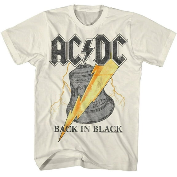 AC/DC Back In Black Hell Bell Natural Adult T-Shirt 2Xl
