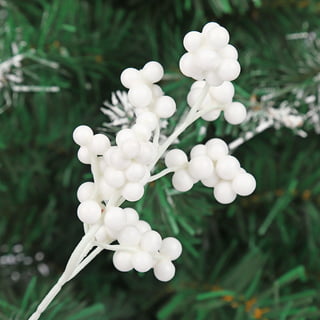 Factory Direct Craft Package of 12 White Pearl Berry Floral Sprays