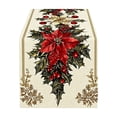 thumbnail image 2 of Yeciiwht Christmas Table Runner, Classic Linen Table Runner with Christmas Themed Print, Washable Xmas Table Cover for Dining Table Holiday Kitchen, 2 of 6