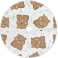 thumbnail image 1 of FMSHPON Groundhogs Flowers Leaves Xmas Christmas Tree Skirt Stand Mat for Holiday Party Decoration Indoor Outdoor 36 inches, 1 of 6