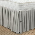 thumbnail image 5 of PiccoCasa Polyester Bed Skirt 14 inch Drop Dust Ruffle Light Gray King, 5 of 7