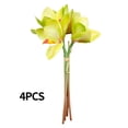 thumbnail image 1 of Worallymy 4 piezas de flores de orquídeas artificiales para bodas fiestas orquídeas falsas centros de mesa flores de tela de seda verde Worallymy JD735806643, 1 of 7