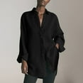 thumbnail image 4 of Ketyyh-chn99 Womens Shirts Oversized Shirts Blouses Tops with Pockets Black,XL, 4 of 5