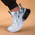 thumbnail image 5 of Hmhnsya Men Lightweight Breathable Mesh Running Shoes, Gradient Flame Print Hollow Shock Absorbing Blade Sole Casual Athletic Trainers for Workout Walking Sports, 5 of 8