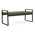 thumbnail image 1 of Gansett Reception Waiting Room Steel 2-Seat Bench / Black Steel / Brown, 1 of 5