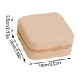 thumbnail image 3 of Cterwk Jewelry Case Small Jewelry Storage Box Jewelry Organizer Portable PU Leather Jewelry Case for Women, Light Pink, 3 of 7