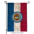 thumbnail image 2 of Rustic Missouri State Flag Distressed USA Garden Yard Flag, 2 of 3