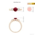 thumbnail image 6 of Angara Natural 1 Ct. Ruby with Diamond Classic Ring in 14K Rose Gold for Women (Ring Size: 12), 6 of 11