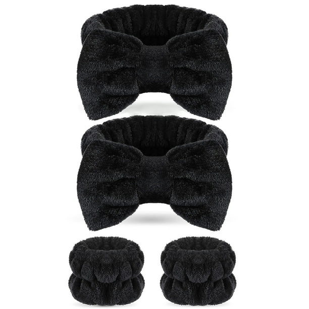 Muñequeras de toalla, diadema para el pelo, muñequera para lavado de cara para mujeres y niñas, maquillaje para evitar que los líquidos se derramen por los brazos