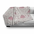 thumbnail image 2 of Princess Soft Flannel Fleece Blanket, Pattern with Accessories of Princess Mystic Candles Bouquet Dress Shows, Cozy Plush for Indoor and Outdoor Use, 50" x 60", Rose Pale Pink White, by Ambesonne, 2 of 5