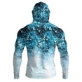 thumbnail image 7 of Men's UPF 50+ Sun Hoodie Long Sleeve Hooded Fishing Shirt Shark & Marine Life Pullover Cooling Ice Silk Breathable Quick-Dry Moisture Wicking 4-Way Stretch for Commute Fishing Hiking Light Green 2XL, 7 of 7