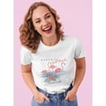 thumbnail image 2 of Paradise Beach Flamingos Shaped T-Shirt Women -Image by Shutterstock, Female Small, 2 of 4